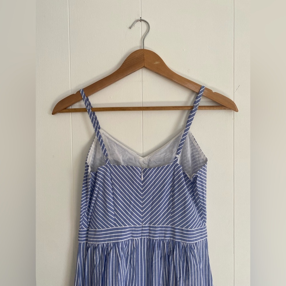 LOFT Blue and White Striped Maxi Dress - Picture 4 of 9
